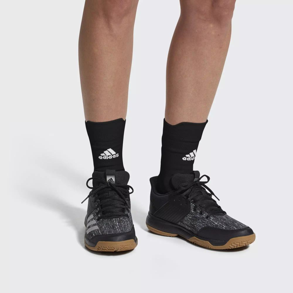 Adidas Ligra 6 Tenis De Voleibol Negros Para Mujer (MX-31212)